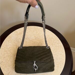 Rebecca Minkoff Dark Green Quilted Crossbody Bag